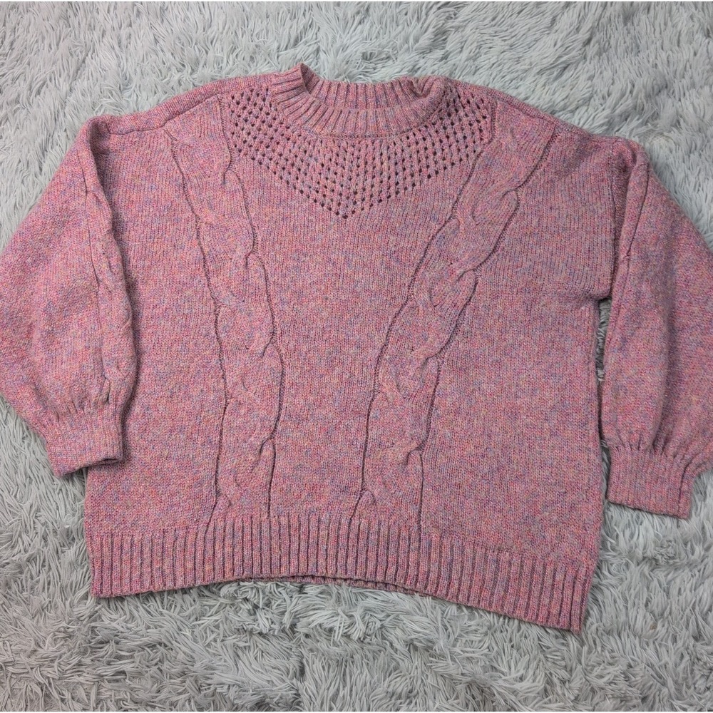 Lauren Conrad Sweater Womens XXL Wool Blend Soft Cozy Comfort Metallic Sparkly